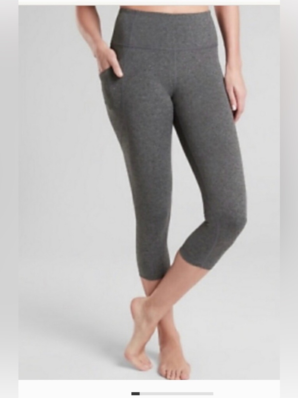 Athleta Saluation Medium Gray Crop Leggings